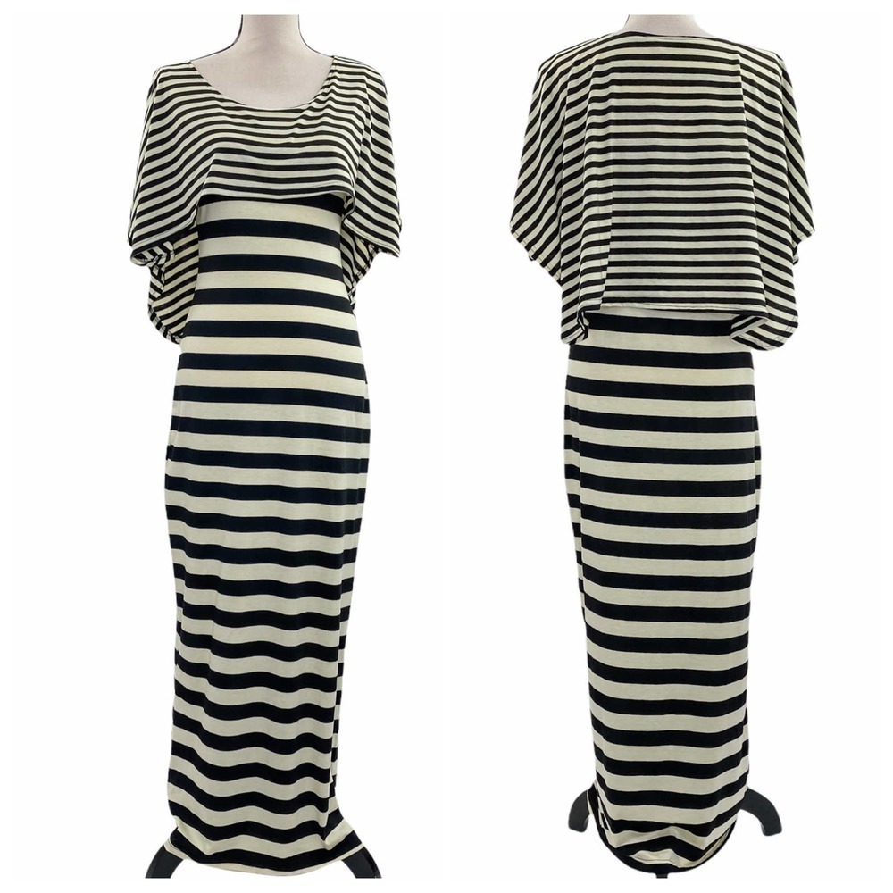 OH My Julian Striped Tiered Layered Maxi Dress
